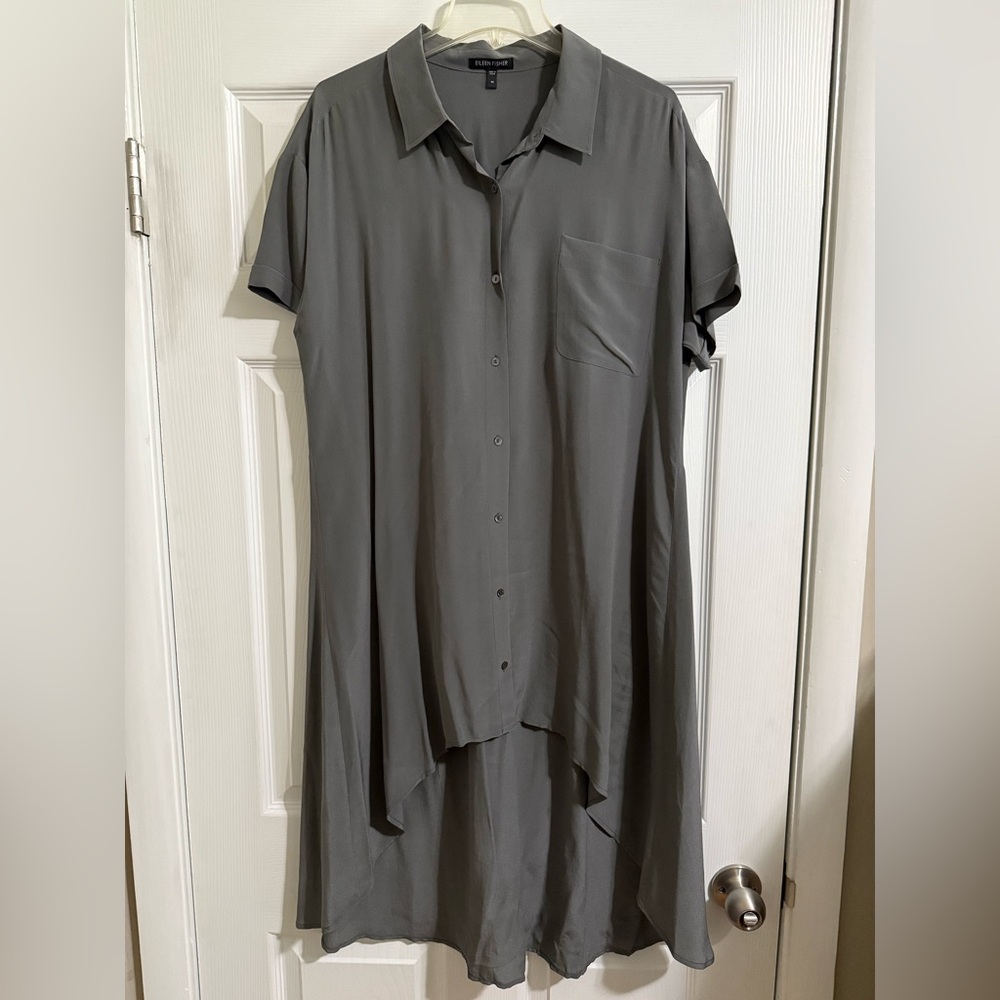 Eileen Fisher 100% Silk Crepe de Chine Dress - Medium - NWOT